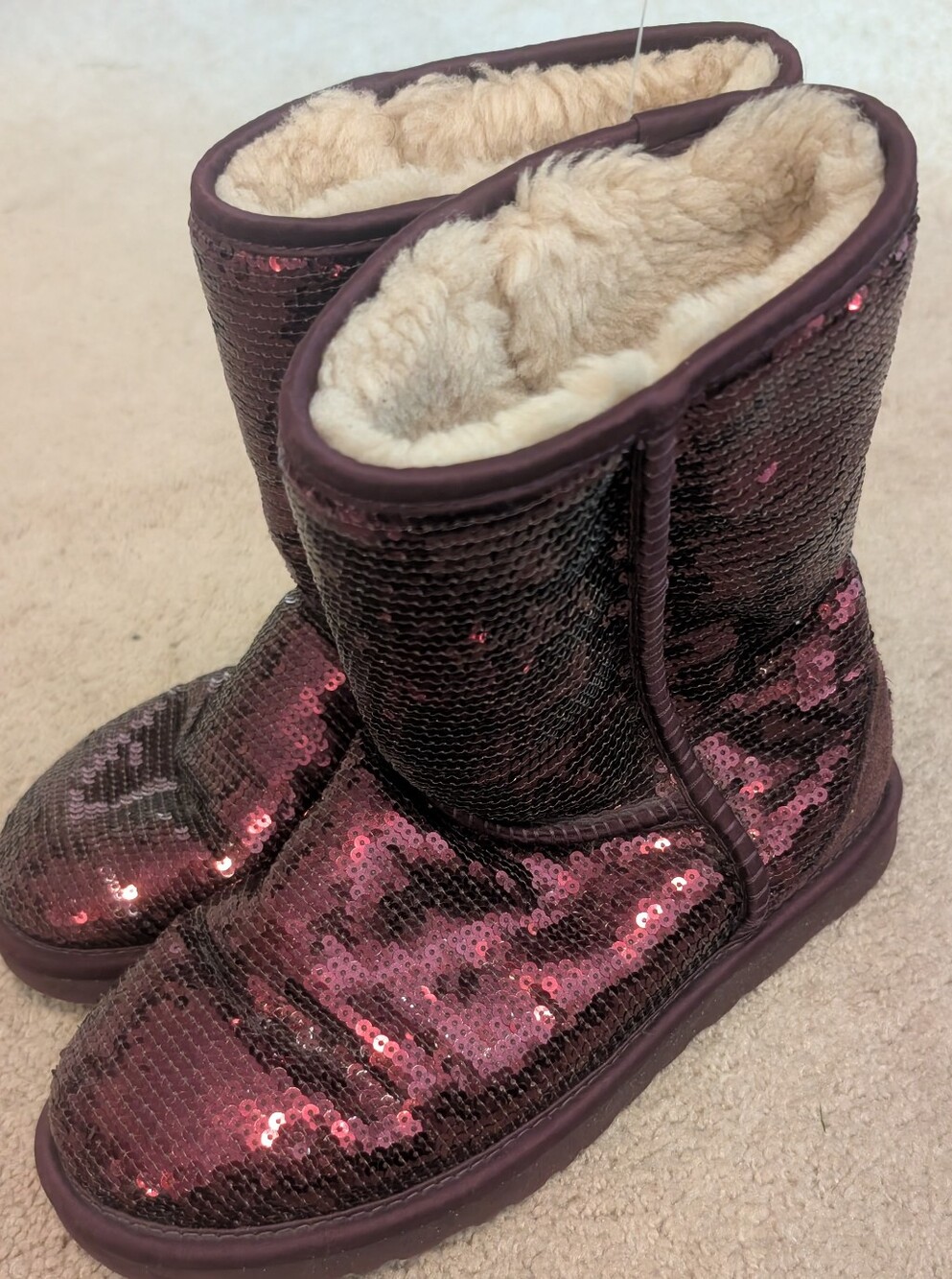 UGG Sparkle Sequin Boots Size 7